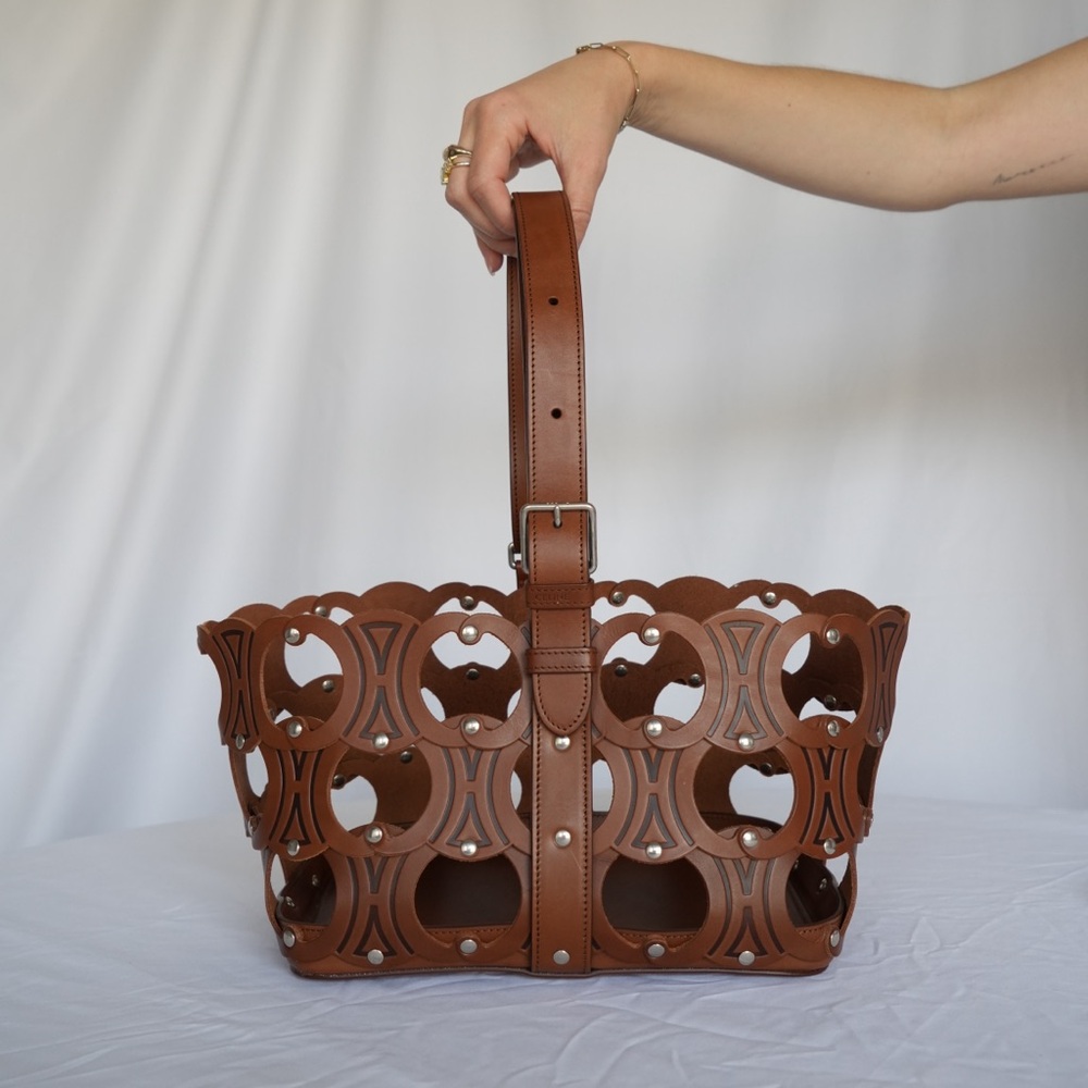 Celine Brown Leather Tote Bag - Picture 2 of 12
